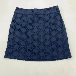 Vineyard Vines Women’s Eyelet Skirt Dark Blue Size 2
